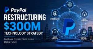 paypal restructuring $300m technology
