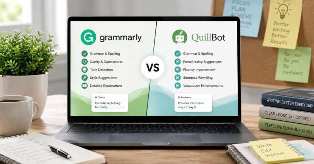 Grammarly vs QuillBot AI