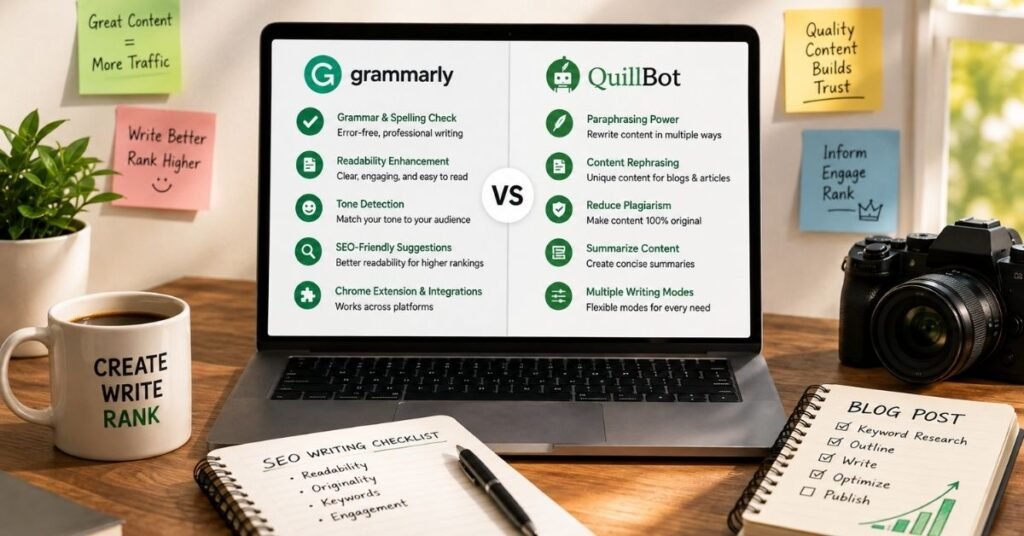 Grammarly vs QuillBot AI