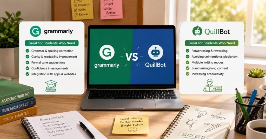 Grammarly vs QuillBot AI