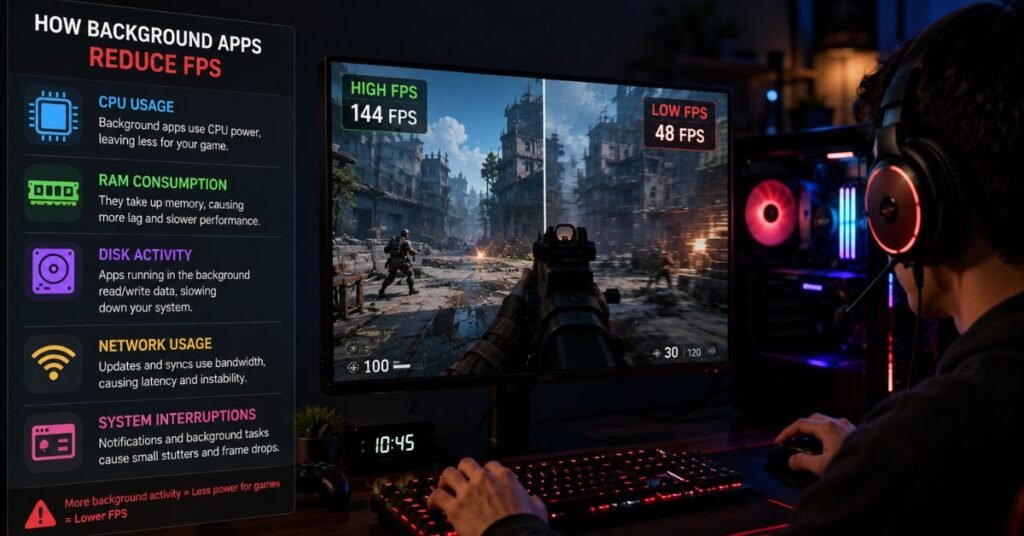 How Background Apps Reduce FPS