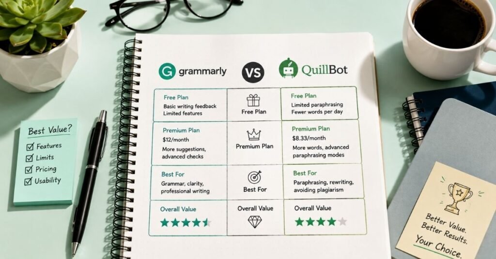 Grammarly vs QuillBot AI