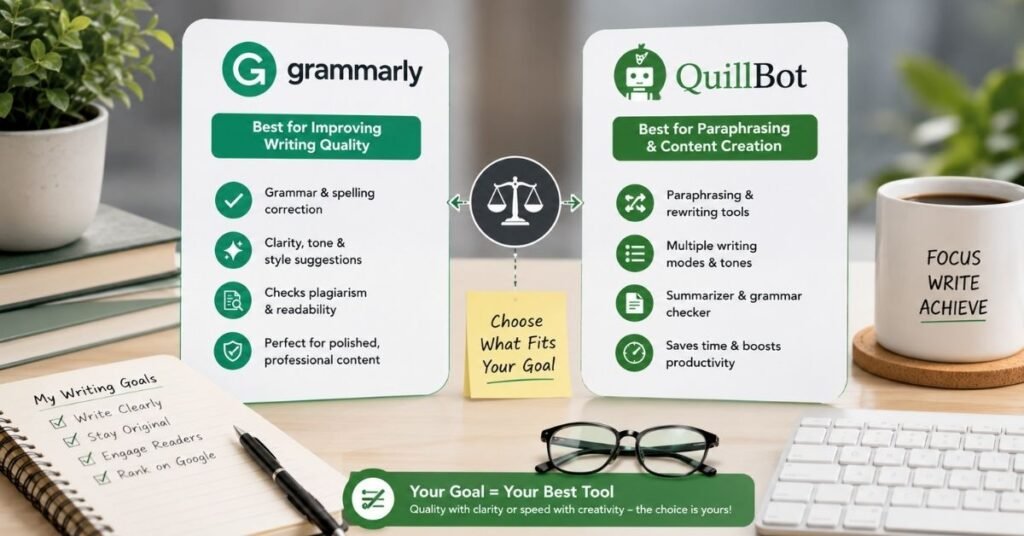 Grammarly vs QuillBot AI